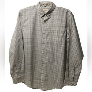 Dockers Shirt ñ Plaid Collared Long Sleeve
Pocket light army green & ivory sz xl